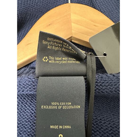 Torrid Outlander Sweater Women 2X Blue Lattice Front Quarter Sleeve Tunic - Picture 12 of 13